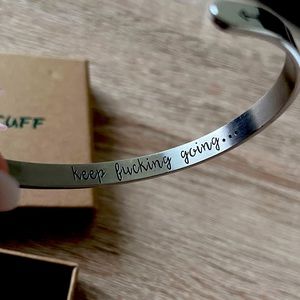 Joycuff Silver Inspirational Bracelet
